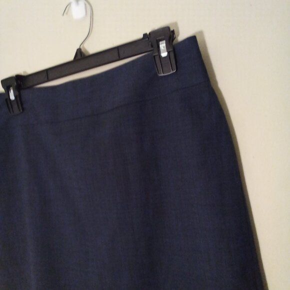 Banana Republic Skirt Women 8 Stretch Classic Career Back Zip Blue - Picture 8 of 14